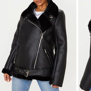 PLT oversized aviator jacket